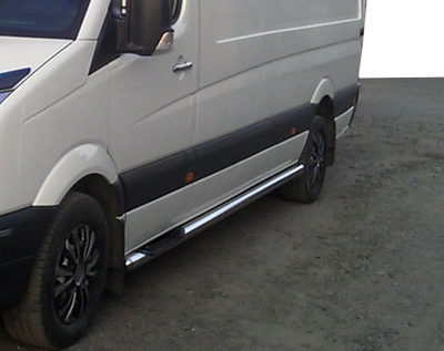 Боковые трубы (2 шт., нерж.) Средняя база для Nissan Interstar 1997-2010 гг