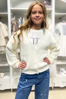 Кардиган MiniModa 164 см Белый (2125000852744)