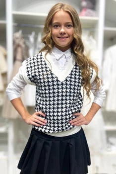 Класичний жилет MiniModa 152 см Чорний (2125000852669)