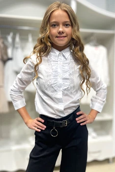 Блузка MiniModa 140 см Белый (2125000852829)
