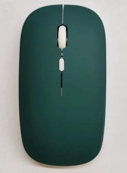 Компьютерная бесшумная USB беспроводная мышка Wireless 2.4 ГГц Mouse оптическая мышь на аккумуляторе (753346680) для пк/планшета (беспроводная мышь) Macaron Темно зеленый
