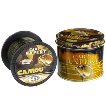 Леска карповая Carp Expert Camou 1000м 0.30мм 11.9 кг леска рыболовная
