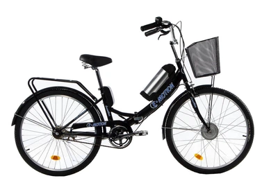 Електровелосипед складний E-motion з низькою рамою 36V 10Ah 350W чорно-синій