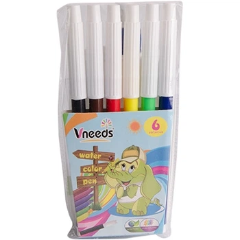 Фломастеры 6цв Vneeds V0201 1-291 (21498)