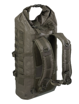 Рюкзак водонепроникний туристичний Mil-Tec 35 л Оливковий TACTICAL BACKPACK SEALS DRY-BAG 35 OLIV M-T із системою Molle для походів туризму