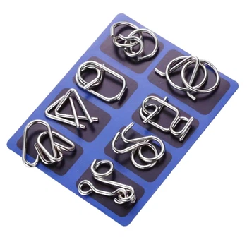 Набір із 8 металевих міні головоломок WirePuzzles, тип С