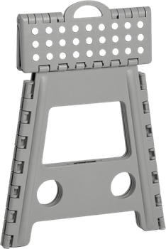 Табурет Zeller протиковзкий розкладний сірий 38.5 x 31.5 x 39 см (4003368130361)