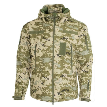 Куртка з капюшоном SoftShell піксель розмір 4XL