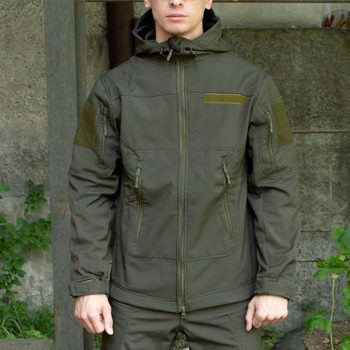 Демісезонна куртка Softshell олива розмір 2XL