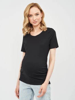 Футболка для беременных хлопковая длинная женская H&M 1090126 S Черная (KAY2000001525746)