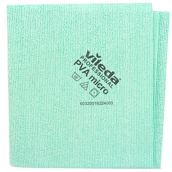 Серветка Vileda Professional PVAmicro 38 × 35 см зелена з мікроволокна 1шт