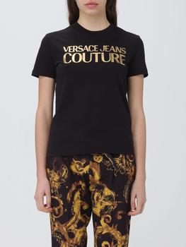 Футболка бавовняна жіноча Versace Jeans Couture vjc76haht04cj00tg89 L Чорна (8052019581317)