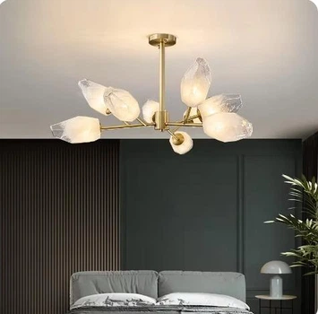 LED люстра Сучасна 8616 (Золотиста) на 9 плафонів