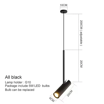 Светодиодные подвесной светильник 5W LED Черный