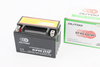 Мото акумулятор OUTDO 12 Вольт 9Ah UTX9-BS(MF) кислотний
