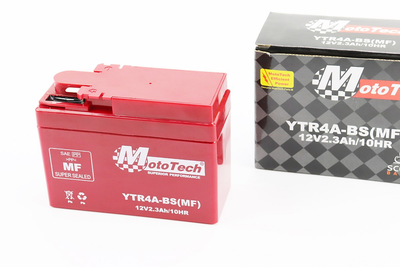 Мото акумулятор Mototech Honda 12 Вольт 2.3Ah YTR4A-BS(MF) кислотний