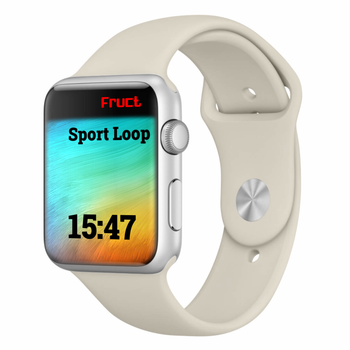 Силіконовий спортивний ремінець Fruct Sport Band для Apple Watch 38/40/41/42 mm (S/M) (15-19 см) Starlight