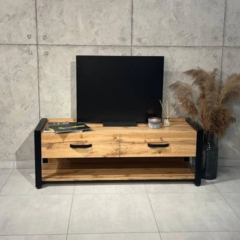 Тумба офісна MebliRoMax Loft 1400 Дуб Тахо /Чорний (000088442)