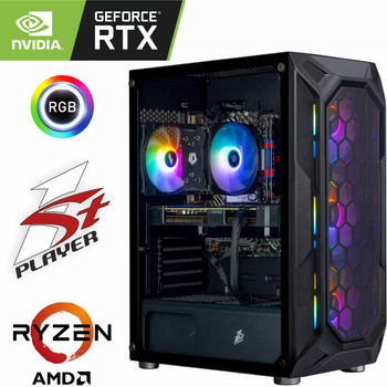 Компьютер 1stPlayer Ryzen 7 5800X / RTX 4060 Ti 16ГБ / 32ГБ DDR4 / SSD 1TБ M.2 PCIe