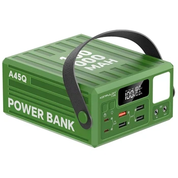 Портативний Power Bank BauTech на 100000mAh з ліхтарем Зелений (1014-647-00)