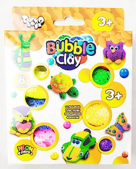 Шариковый пластилин "Bubble Clay" 8 цветов DANKO TOYS (BBC-04-01)
