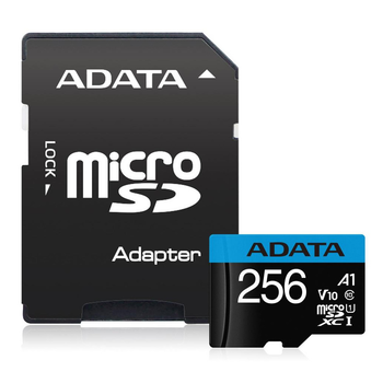 Карта памяти A-DATA Premier 256Gb Class 10 А1 (R-100Mb/s) (adapter SD)