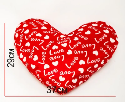 Декоративная подушка сердце Love 37Х29см Красно-белая