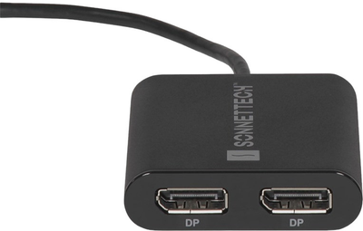 Адаптер-перехідник Sonnet Dual DisplayPort 1.2 4K to USB Type-C/Type-A/Thunderbolt Black (0732311013225)