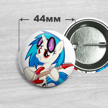 Значок Вініл Скретч з мультсеріалу My Little Pony 44мм №27