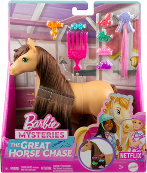 Konik Barbie Family Kucyk do stylizacji Pepper z długą grzywą do czesania i zabawy (0194735231003)