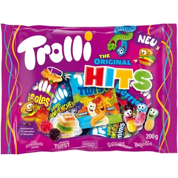Жевательные конфеты Trolli Original Hits в форме разнообразных фигурок со вкусом фруктов 200 г