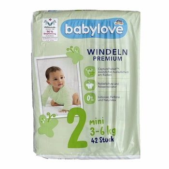 Дитячі підгузки Babylove Premium 2 mini (3-6 кг), 42 шт