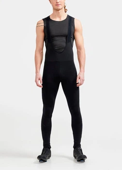 Велоштаны мужские зимние с лямками рейтузы CRAFT Core Bike Subz Wind Bib Tights 1911175-999000 Black M