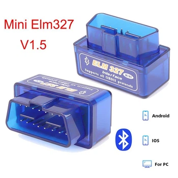Сканер диагностики авто ELM327 OBD2 Bluetooth V1.5 Blue (4113)