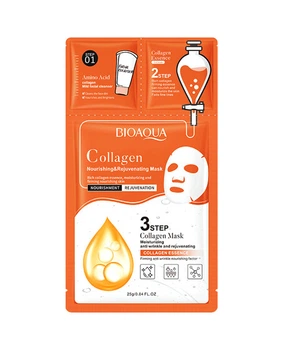 Тканевая маска 3в1 с коллагеном Bioaqua Collagen 3 Step Mask