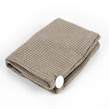 Полотенце-тюрбан вафельный для волос серый Smart Microfiber Швеция