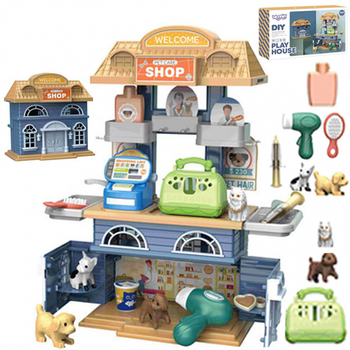 Przenośny dom Woopie 2 in 1 Pet Care Shop 33 elementy (5904326944787)