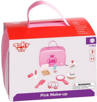 Zestaw kosmetyczny Tooky Toy Wooden Pink Make-up 11 elementow (6972633370581)