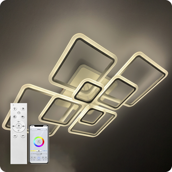 Люстра светодиодная 517 Light 3color с пультом 224Вт Белый (01312)