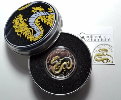 Монета Год Дракона 1000 франков Республика Того Year of the Dragon 1000 франков CFA Togo 2012 год