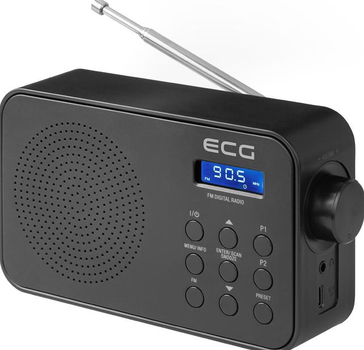 Радіоприймач портативний ECG телескопічна антена, Чорний, 160 × 56 × 96 мм