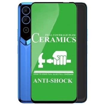 Защитное стекло-пленка Fiji Ceramics для Tecno POVA Neo 2 (LG6n) полная проклейка черный