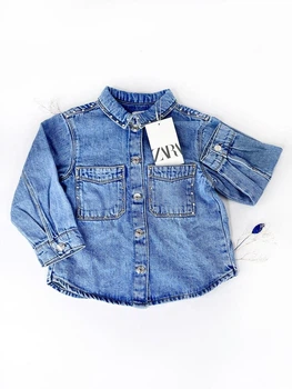 Джинсова сорочка Zara 104 см синій артикул Л1016