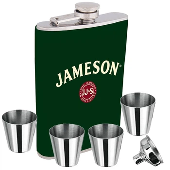 Фляга Jamerson + 4 стаканчика + лейка 7 oz в подарочной упаковке US-015U10