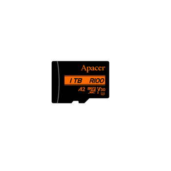 Карта памяти Apacer A2 1TB microSDXC UHS-1 U3 class 10 V30 R100MB/s W80MB/s adapter SD (AP1TBMCSX10U8-R)