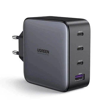 Сетевое зарядное устройство UGREEN USB C 4-портовый адаптер для быстрой зарядки GaN 100 Вт вилка EU (CD226)