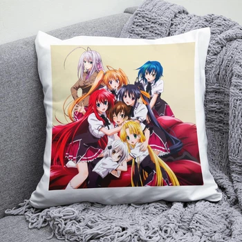 Плюшева подушка аніме Вища школа DxD High School DxD квадрат 35х35 см біла
