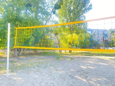 Сітка для волейболу "SPORT 4Ukraine 15" 9 м (поліпропілен, обшита з 4 сторін) жовто-синя