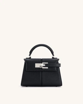 Сумка жіноча з логотипом JW PEI Elise Large Top Handlle Bag Чорний