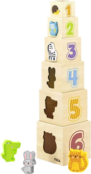 Piramida Viga Montessori Nesting & Stacking Blocks Zwierzęta (6971608445729)